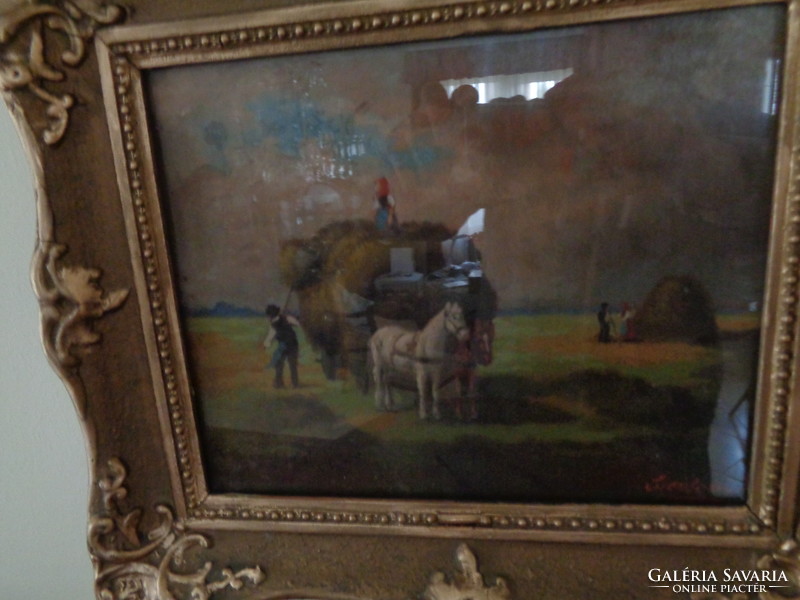 Szentessy framed picture of life with horses