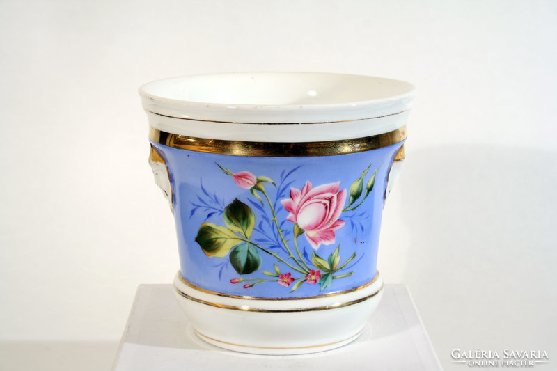 Antique 19th c. Porcelain pot with Chinese figured pliers and ears altwien royal vienna carlsbad russian