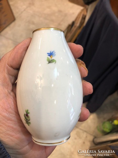 Herendi porcelán váza, hibátlan, 12 cm-es, ajándéknak.