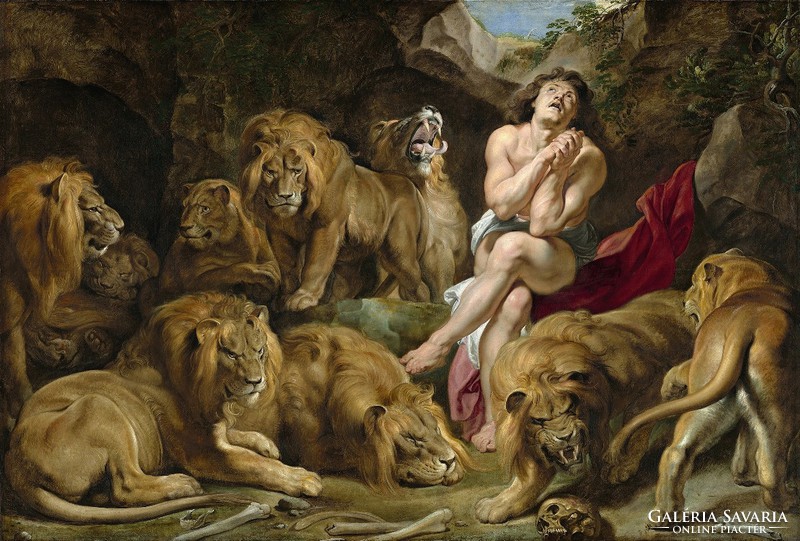 Rubens - Dániel az oroszlánok vermében - reprint
