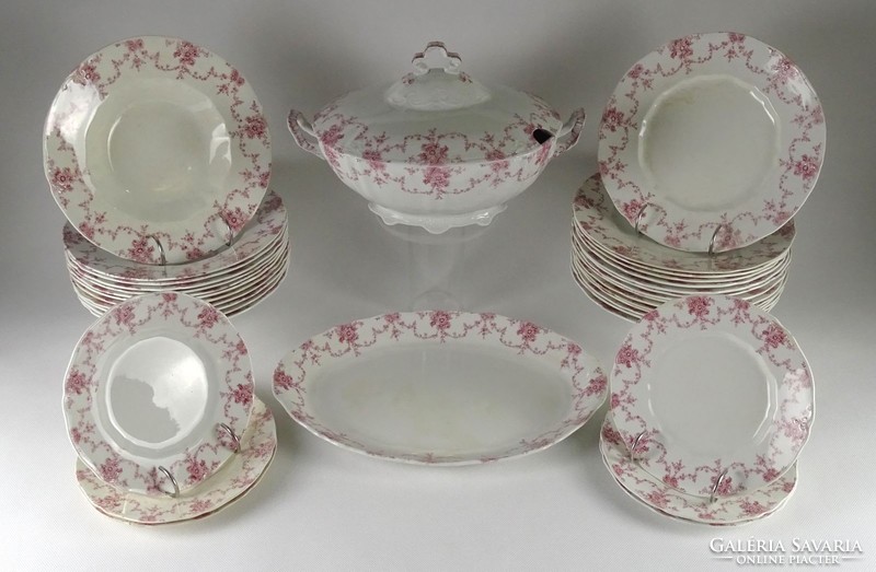 1I263 old ridgways english faience plate set of 35 pieces