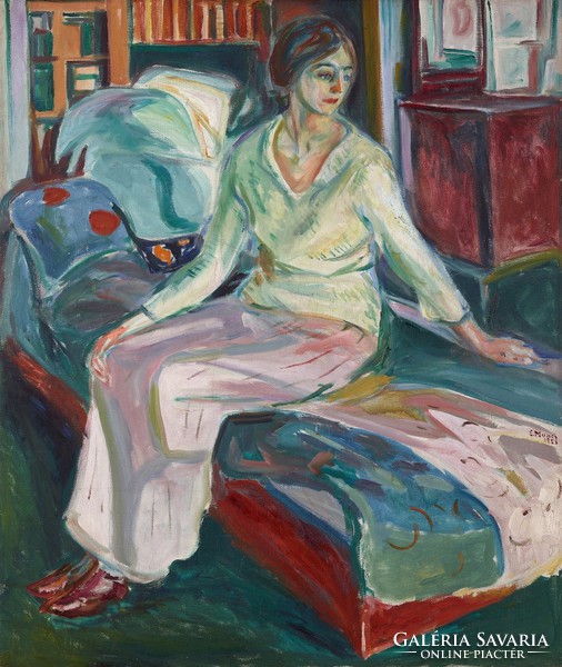 Edward munch - woman on sofa - reprint