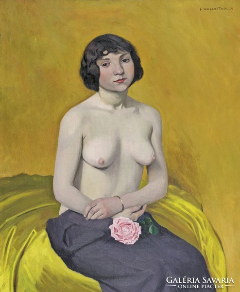 Félix confessively - woman with a rose - reprint