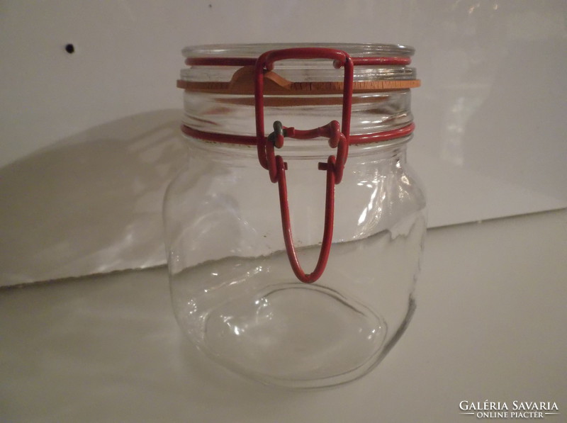 Jar - with buckle - Italian - with rubber - 1/2 liter - brand new - perfect
