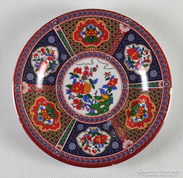 1I244 Porcelán hatású 12 darabos színes madaras műanyag tányér készlet