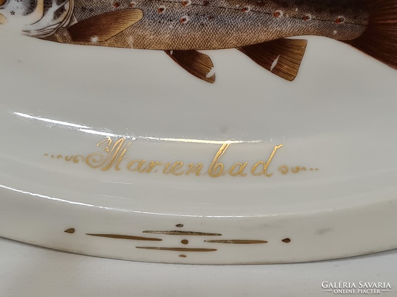Cseh "Marienbad" halmintás porcelán emlék tálka (2181)
