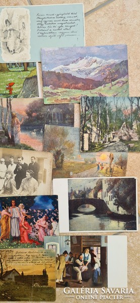 Collection of antique postcards from 1906-1920