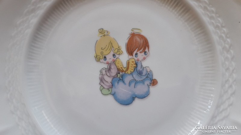Old porcelain plate fairy-tale angelic retro plate 20 cm