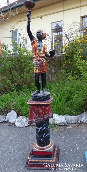 150 cm, Pirogránit szerecsen szobor.