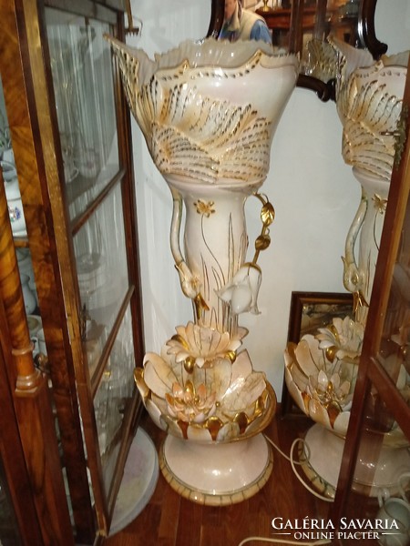 Gianni lorenzon unique porcelain pot, fountain, lamp, 160 cm high