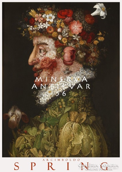 Arcimboldo Négy évszak Tavasz allegória 1573 reneszánsz portré arckép plakát gyümölcs virág termés