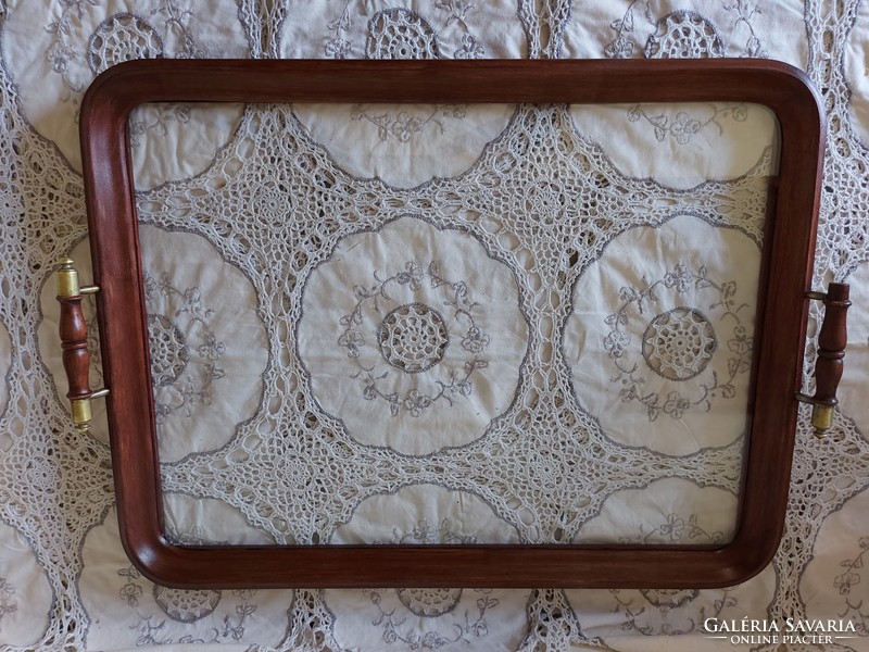 Old wooden frame large tray