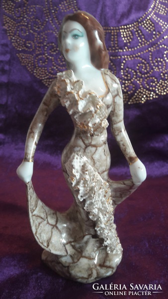 Táncos porcelán hölgy, lány szobor 1 (L2415)