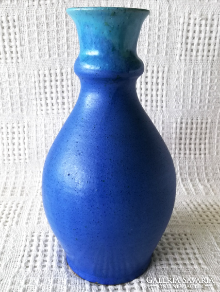 Retro big blue craftsman ceramic vase