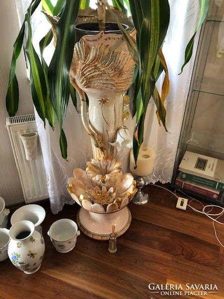 Gianni lorenzon unique porcelain pot, fountain, lamp, 160 cm high