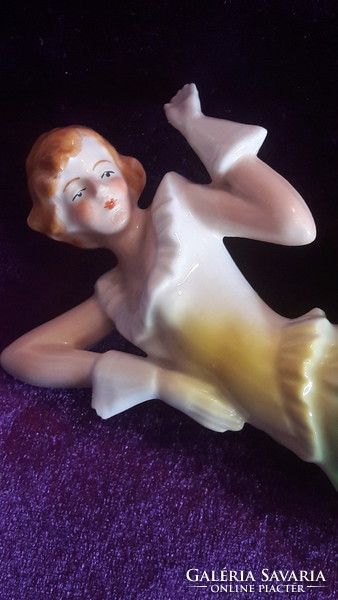 Táncos porcelán hölgy, lány szobor 2 (L2416)