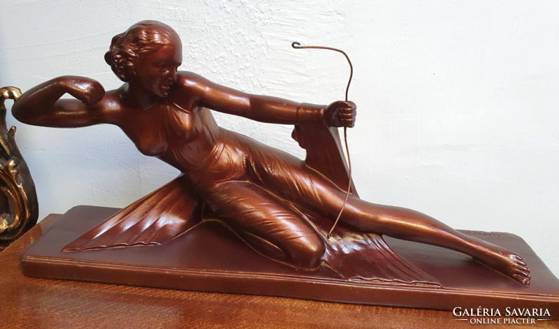 Arnova 200 Diana/Artemis vintage Art Deco gipsz szobor