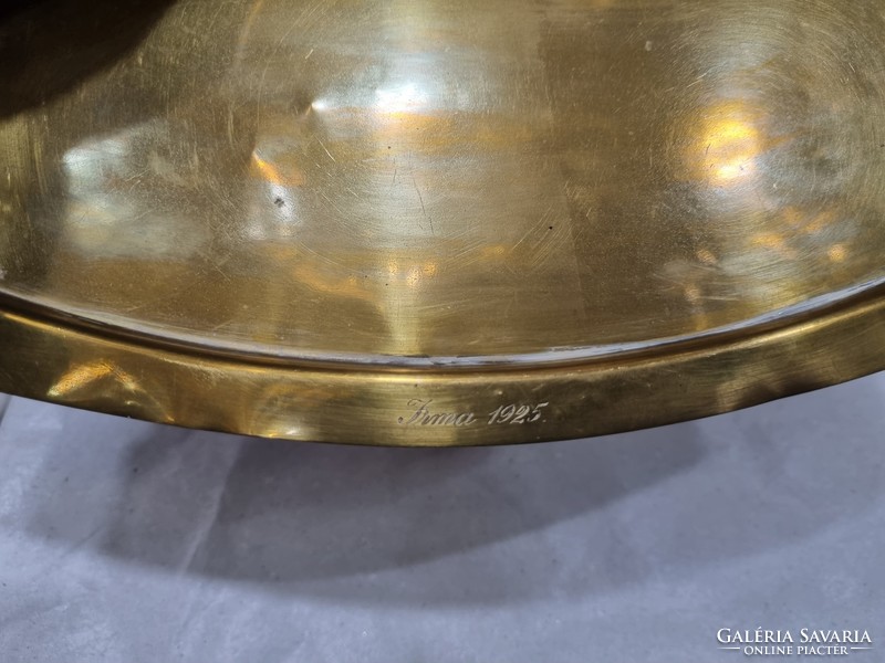 Old copper bowl