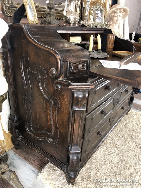 Baroque writer's chest of drawers, office xviii.C century