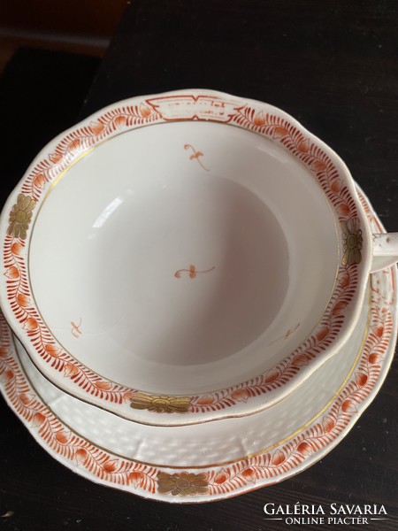 Cup of soup with Herend apponyi pattern. With passenger signal