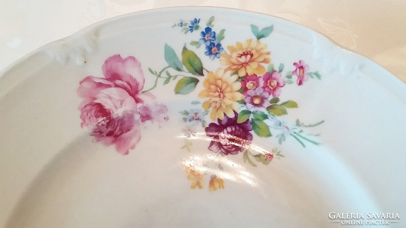 Régi vintage porcelán rózsás virágos tányér