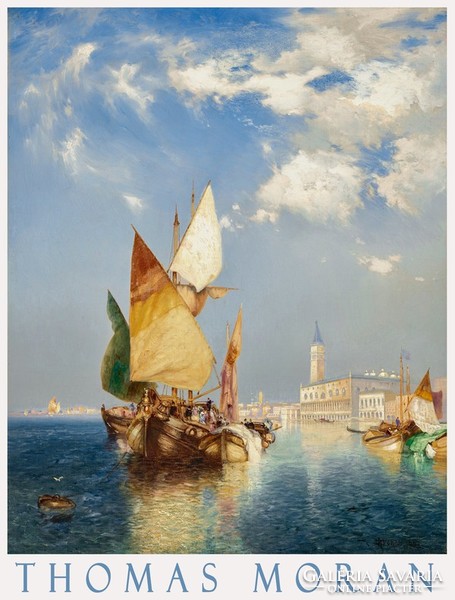 Thomas Moran Venice Canal Grande 1903 Italian harbor canal sailing sea landscape art poster