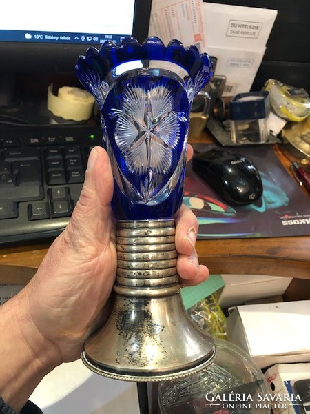 Silver-bottomed goblet, 20 cm high, marked rarity.