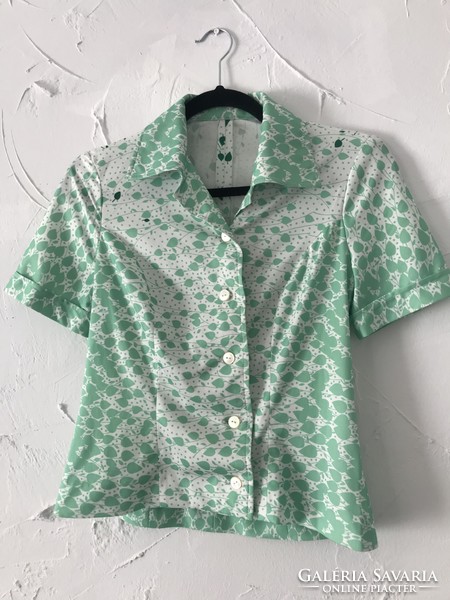 Vintage plant pattern shirt top