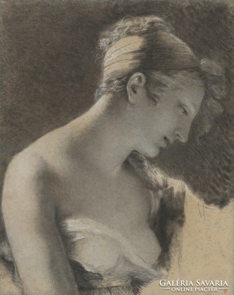 Pierre prud'hon - female portrait - reprint