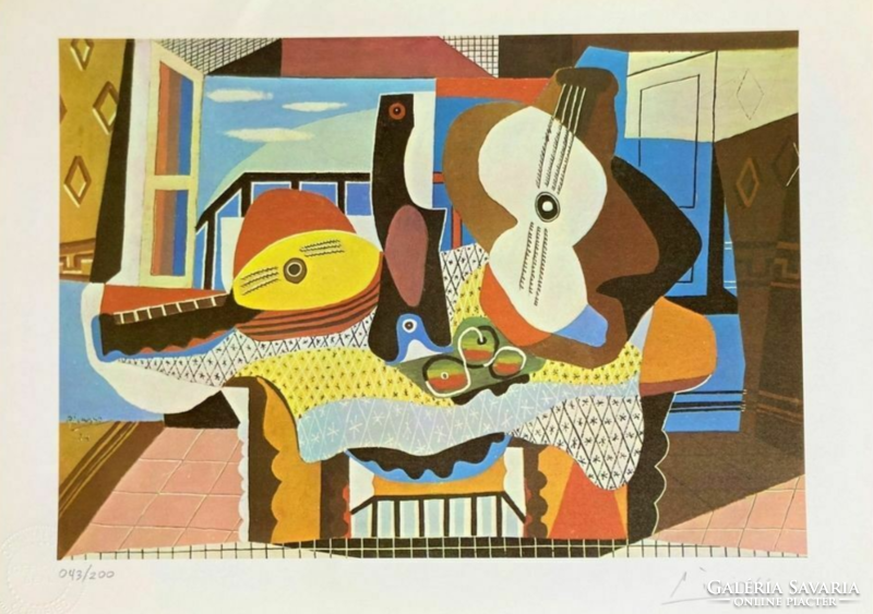 Picasso sajátkezű aláírásával -Mandolin és gitár -leárazáskor nincs felező árajánlat!
