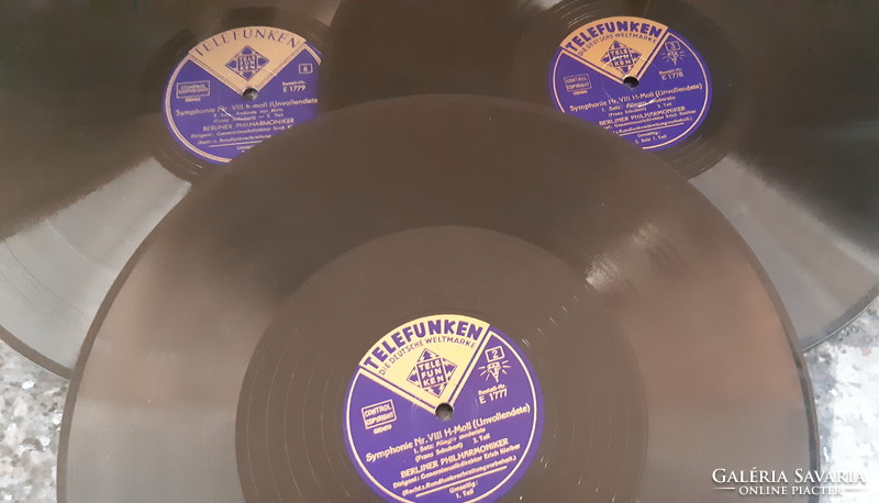Erich kleiber schubert conducts gramophone record shellac 78 rpm 3 pcs
