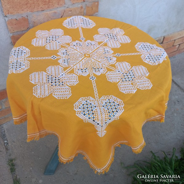 Cross-stitch tablecloth - sun fabric