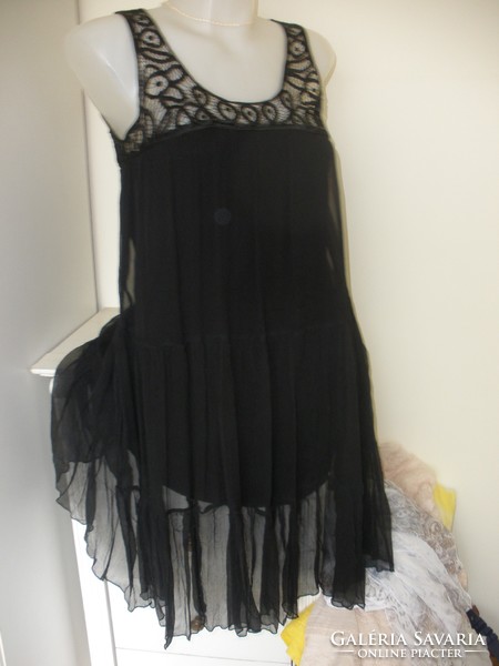 100% selyem álomszép kis fekete ruha
