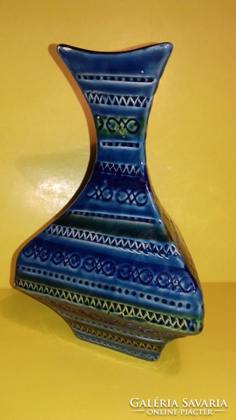 ABSZOLÚT AKCIÓ!!! Bay vagy Bitossi Aldo Londi tenger kék kerámia váza ritka forma