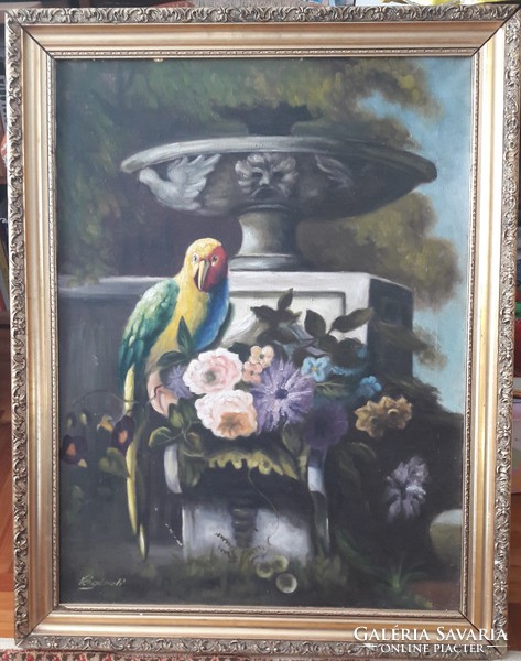 Parrot, bird picture, painting (l2493)