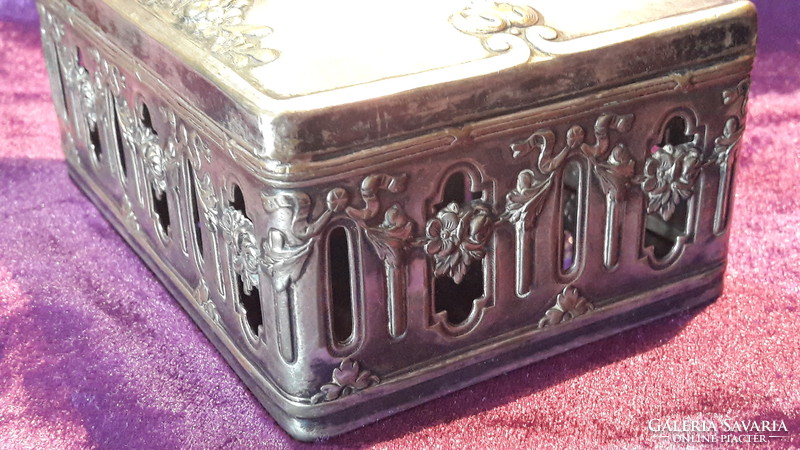 Antique silver plated box, box (l2440)