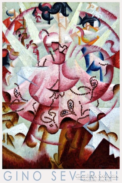Gino Severini Dancer at Pigalle at 1912 Avantgard Art Poster Abstract Cabaret Theater Stage