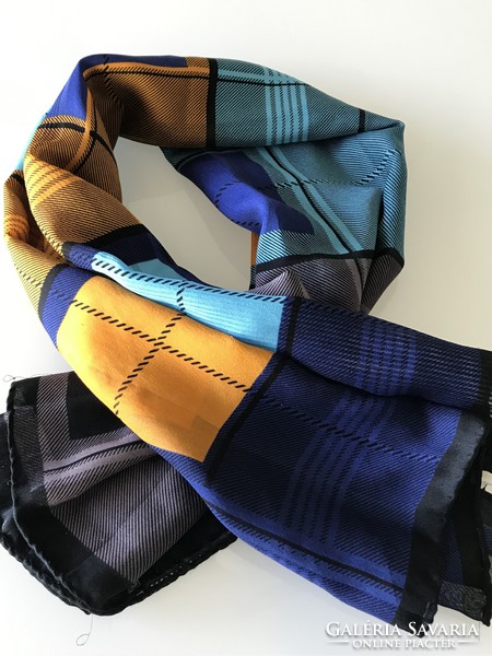 Colorful retro scarf, showy piece, 86 x 86 cm