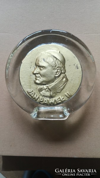 II. Remembrance of Pope John Paul II glass