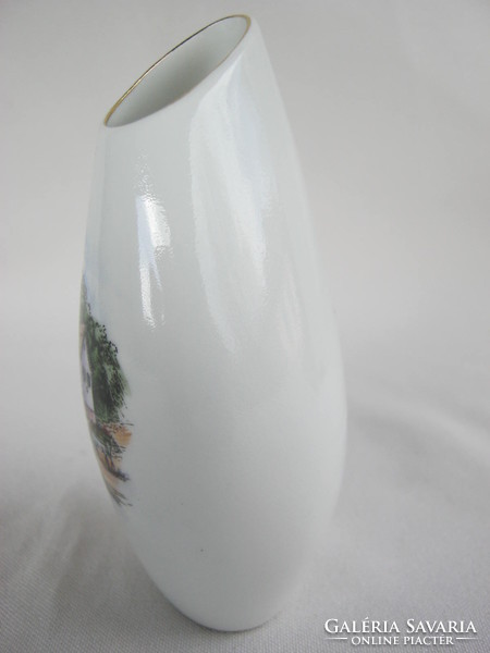 Retro ... Aquincumi porcelán emlék váza Badacsony