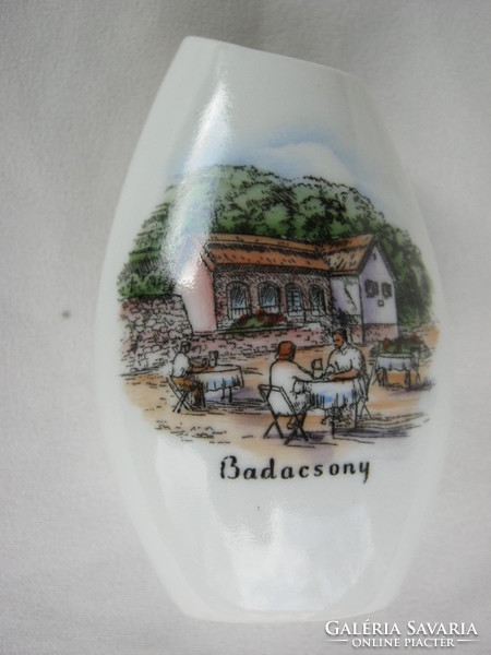 Retro ... Aquincumi porcelán emlék váza Badacsony