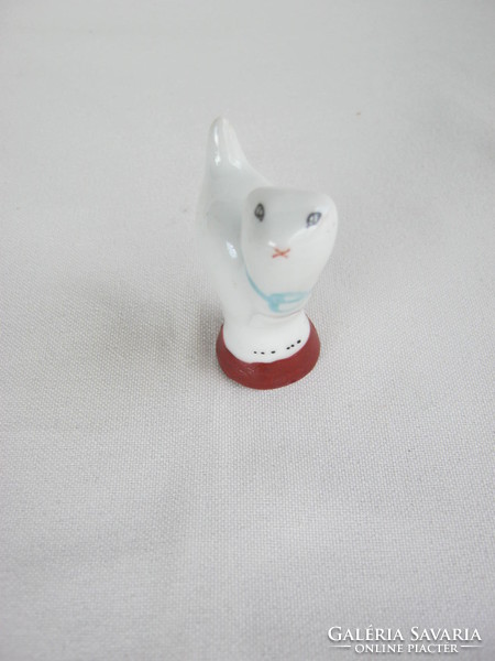 Hollóházi porcelán mini cica macska