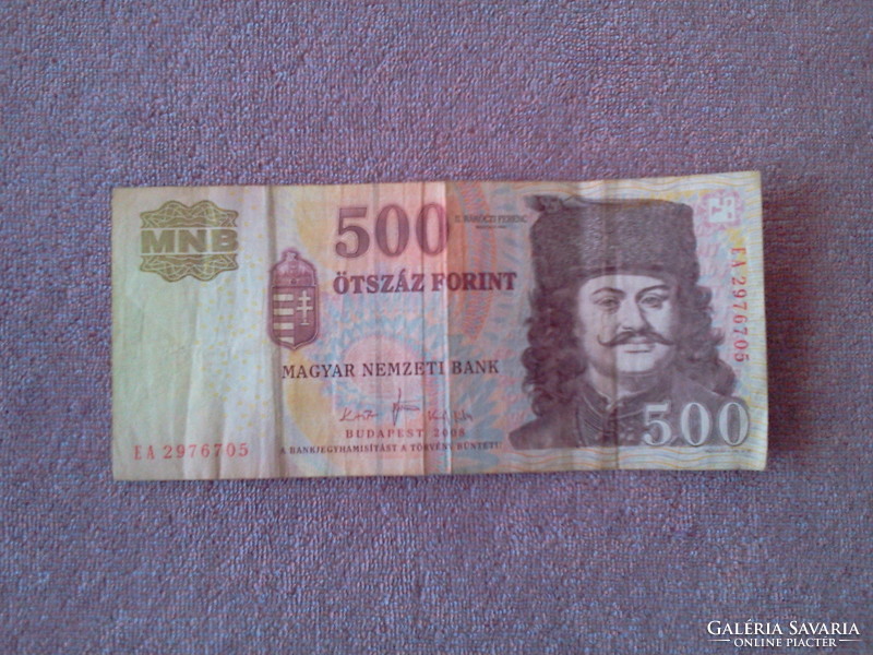 HUF 500 paper money, year 2008, ea series