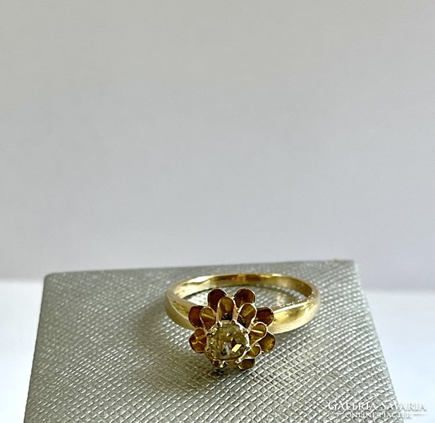 Antique Count 14k Gold Diamond Ring with Gigantic Stone Size of about 0.5 ct