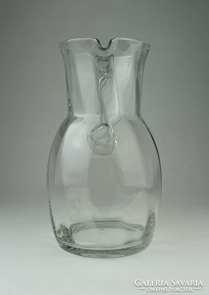 0P382 Régi hibátlan üveg kancsó 21.5 cm