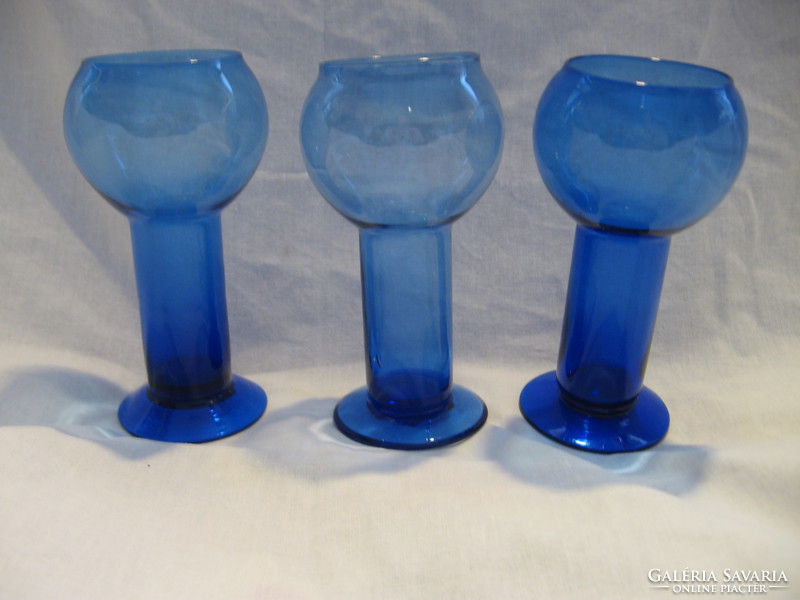 Blue glass candle holder package 5 pcs