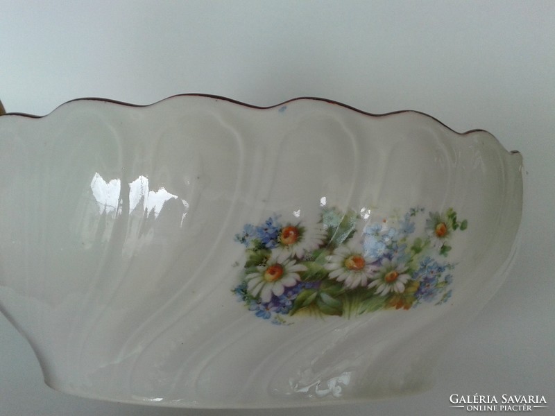 Old porcelain bowl wall decoration spring floral coma bowl forget-me-not daisy pattern folk wall bowl