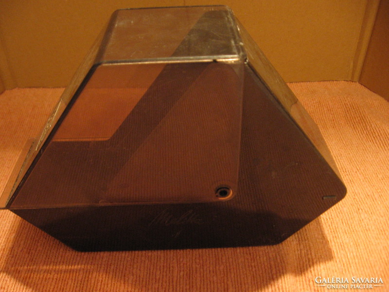 Original melitta coffee paper funnel, filter holder plastic box design: mikael björnstjerna