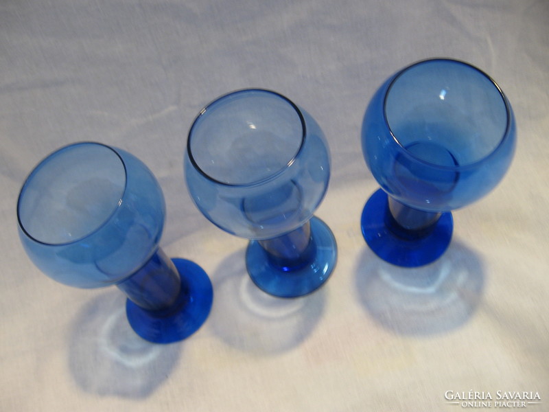 Kék üveg gyertyatartó csomag 5 db