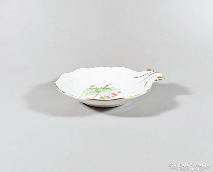 Herend, rosehip pattern 13.2 Cm hand-painted small porcelain bowl, flawless! (I070)